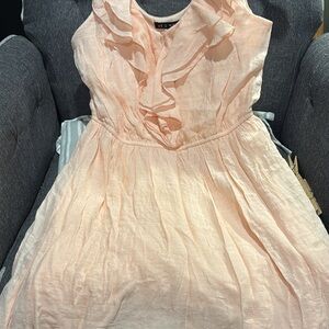 As U Wish Light Pink Ruffle Dress